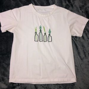 white plant shirt